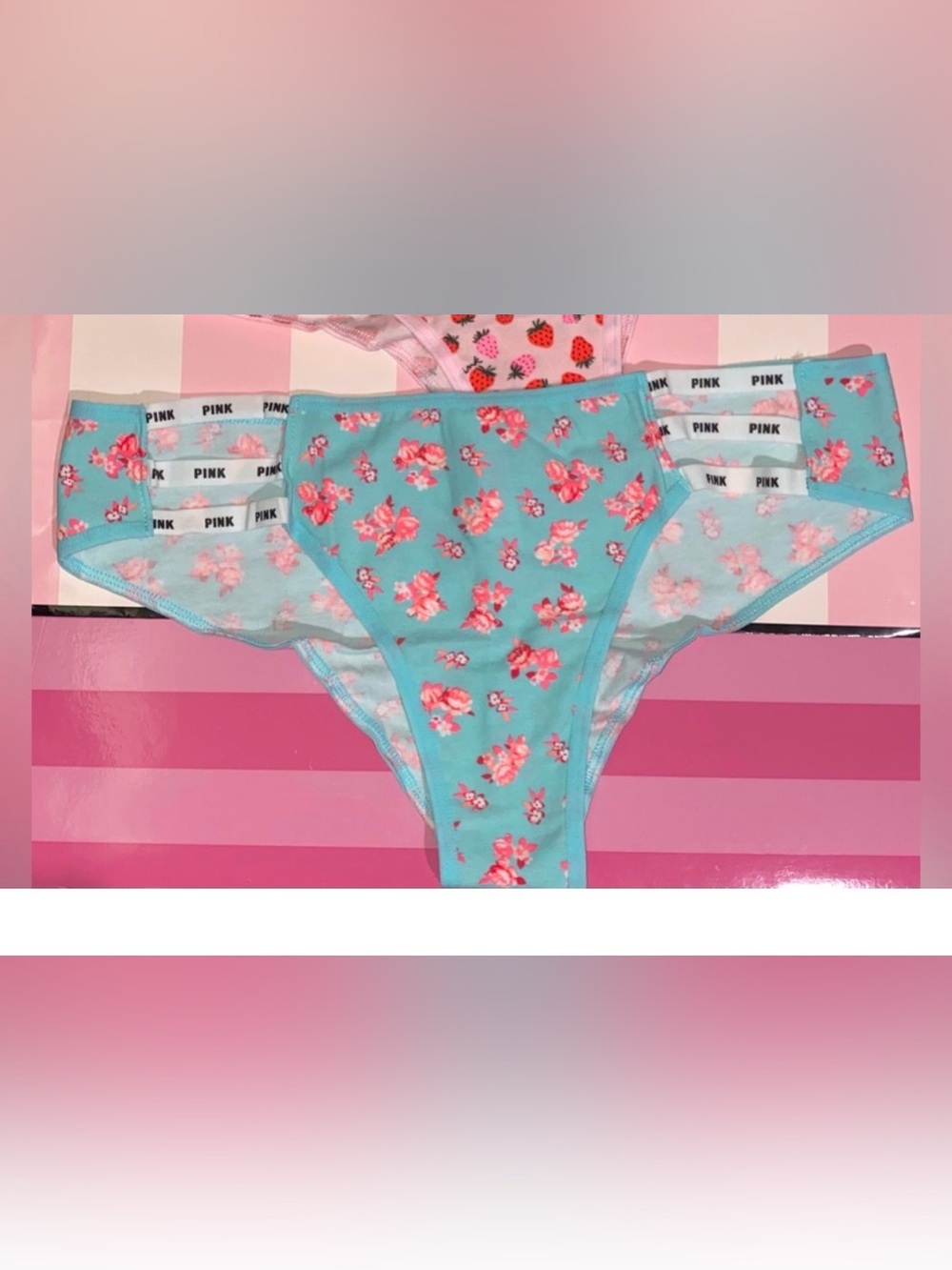 1 PINK Victoria’s Secret Cotton Strappy Cheeky panties